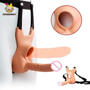 Анальний фалоімітатор на ремені для подвійного проникнення Lovetoy Vibrating Unisex 10 режимів вібрації