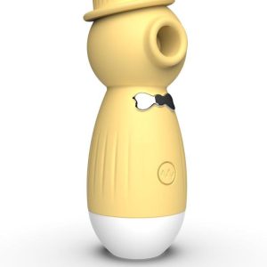 Кліторальний вакуумний вібратор в капелюшку Wo-sex Lilo USB - Лимонний