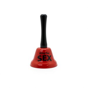 Дзвінок для пар Ring for SEX з ручкою для непристойних ігор Червоний